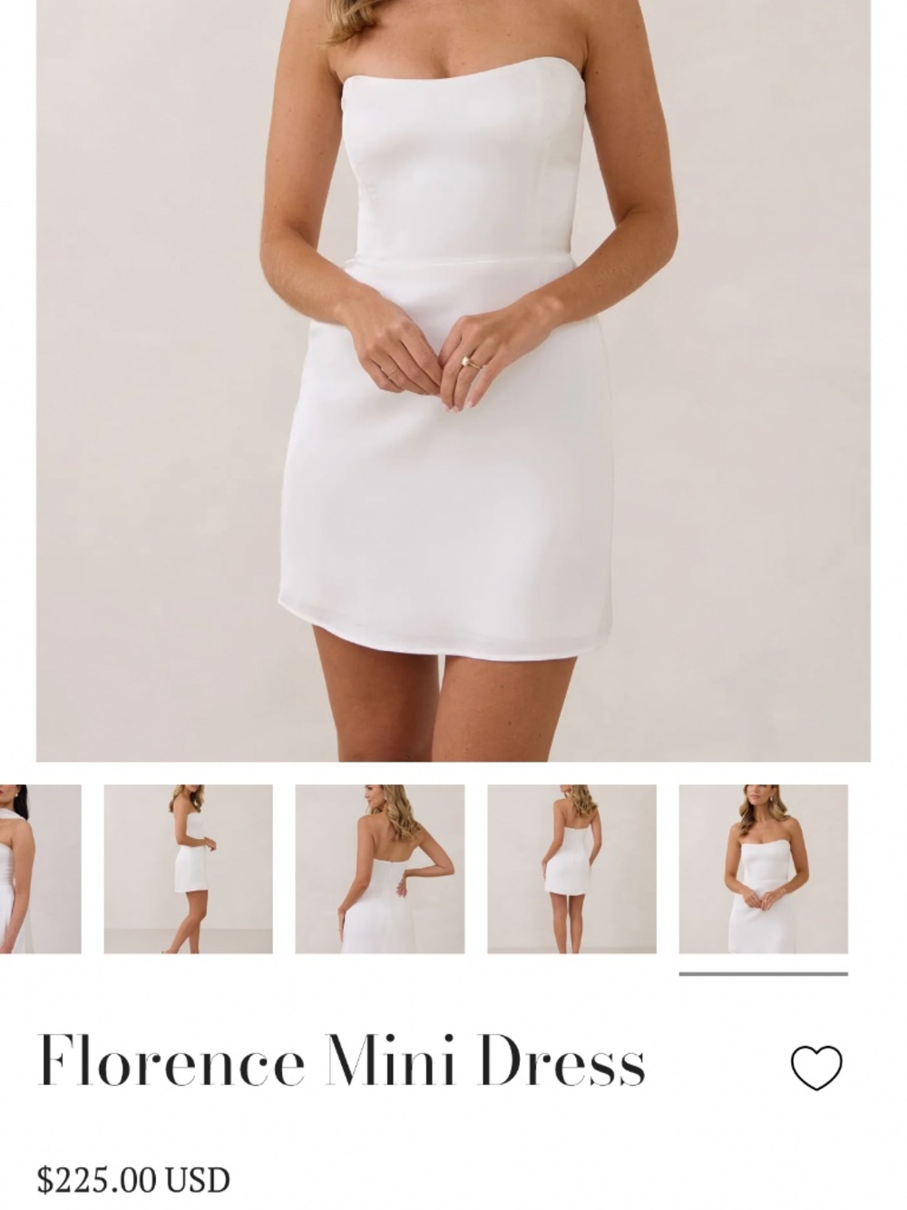 Park & Fifth White Mini Dress